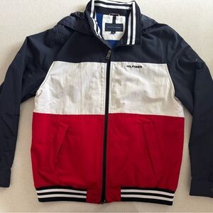 Tommy Hilfiger Black and White windbreaker Medium